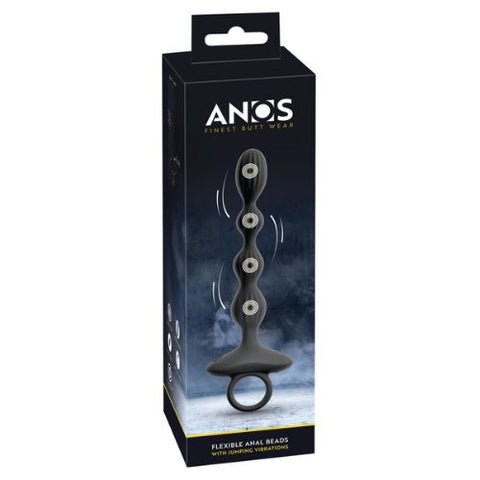 Anos Flexible Anal Beads with Jumping Vibrations from Nice 'n' Naughty