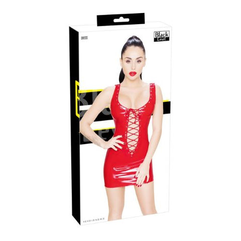 Black Level Laced Vinyl Dress Red from Nice 'n' Naughty
