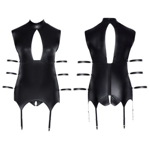 Cottelli Bondage Plus Basque Black from Nice 'n' Naughty