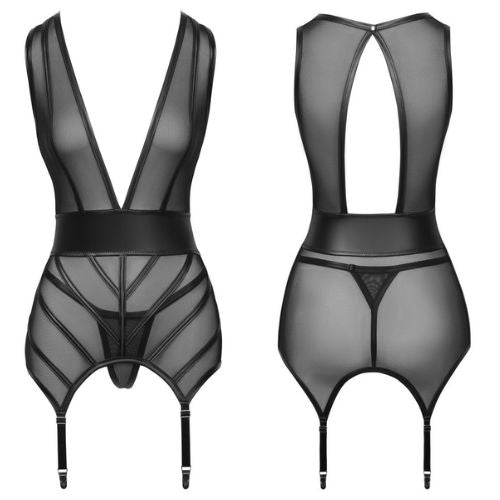 Cottelli Collection Powernet Basque Set from Nice 'n' Naughty