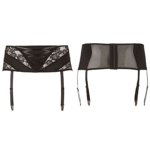 Cottelli Curves Deep Lace Suspender Belt Black from Nice 'n' Naughty
