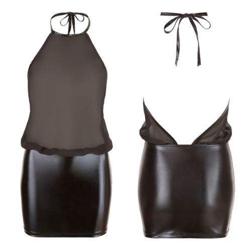 Cottelli Collection Chiffon Dress Black from Nice 'n' Naughty