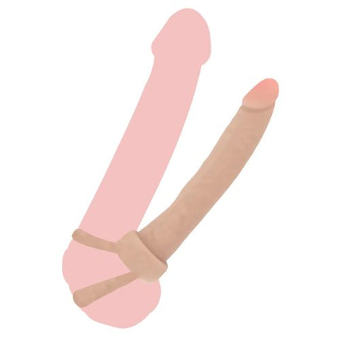 Get Real Double Trouble Dong Light Skin Tone from Nice 'n' Naughty
