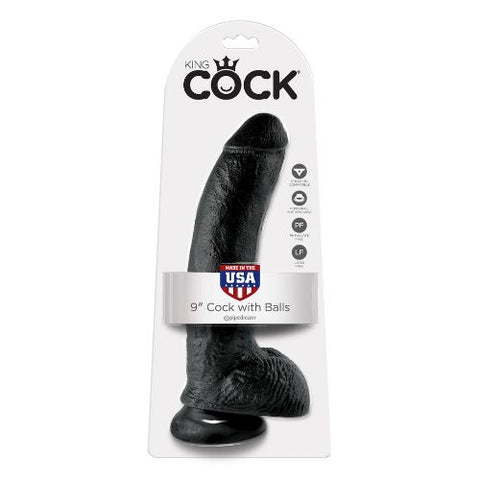King Cock 9 Inch Dildo w Balls from Nice 'n' Naughty