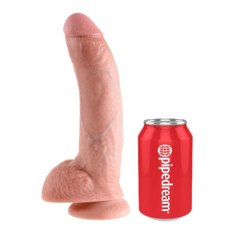 King Cock 9 Inch Dildo w Balls Light Skin Tone from Nice 'n' Naughty