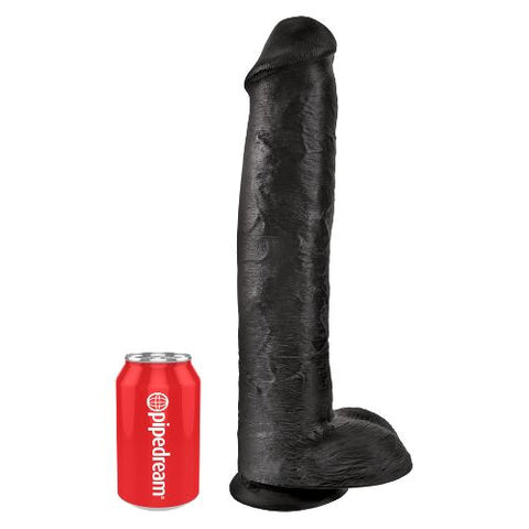 King Cock Dildo with Balls 15" Black from Nice 'n' Naughty