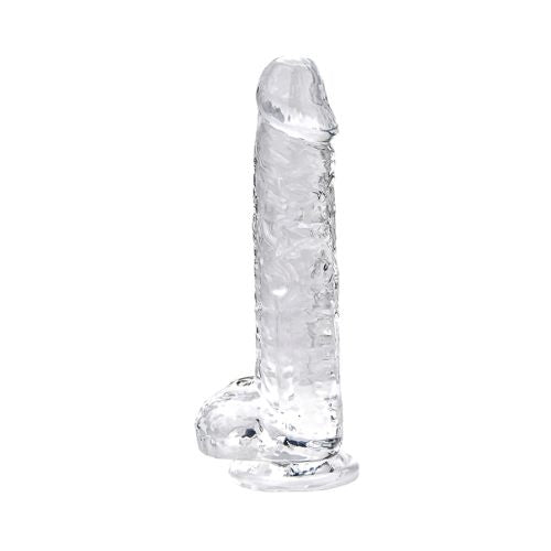 Loving Joy Crystal Dildo with Balls Clear from Nice 'n' Naughty