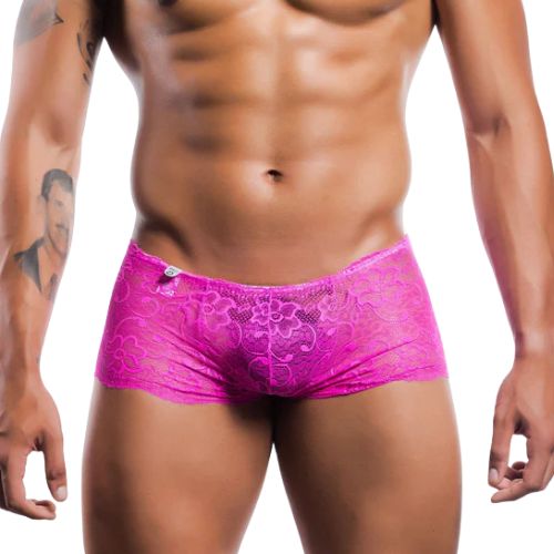 MOB Rose Lace Mini Boy Short Pink from Nice 'n' Naughty