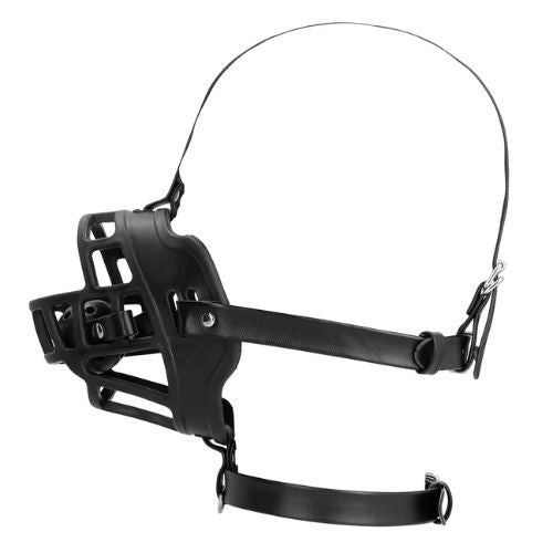 Ouch! Xtreme Muzzle with Removable Ball Gag Black from Nice 'n' Naughty