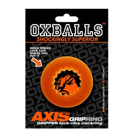 Oxballs Axis GripHold Cock Ring Orange from Nice 'n' Naughty