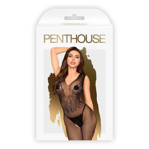 Penthouse Wild Catch Fishnet Bodystocking Black from Nice 'n' Naughty