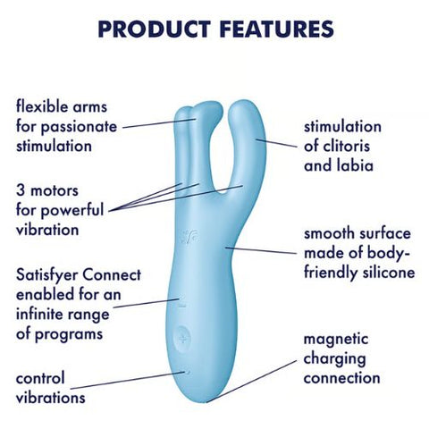 Satisfyer Threesome 4 Blue from Nice 'n' Naughty