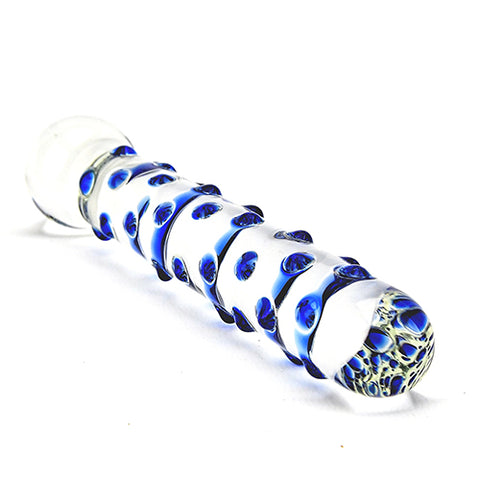 Spectrum by Loving Joy Nubby Textured Glass Dildo