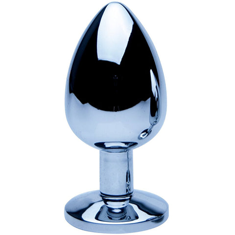 Precious Metals Large Silver Jewelled Anal Plug